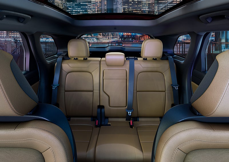 The spaciousness of the second row of the 2023 Lincoln Corsair® SUV is shown. | Zeigler Lincoln of Kalamazoo in Kalamazoo MI