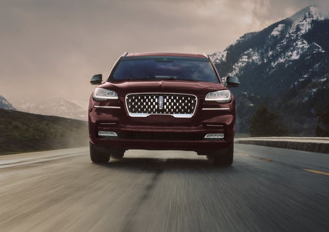 A 2024 Lincoln Aviator® SUV is shown in the Diamond Red exterior color. | Zeigler Lincoln of Kalamazoo in Kalamazoo MI
