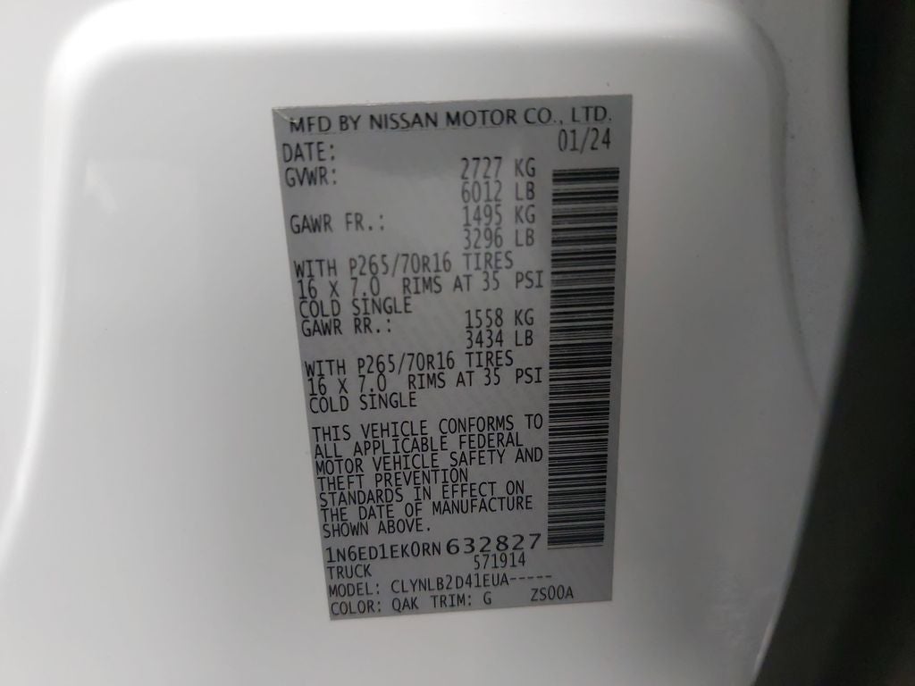 2024 Nissan Frontier SV