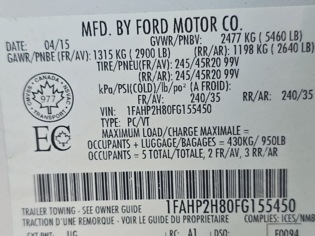 2015 Ford Taurus SEL