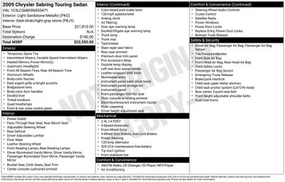 2009 Chrysler Sebring Touring