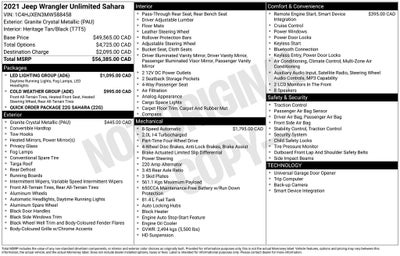 2021 Jeep Wrangler Unlimited Sahara Cold Weather Group