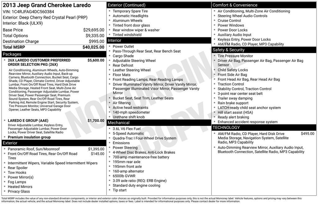 2013 Jeep Grand Cherokee Laredo