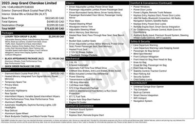 2023 Jeep Grand Cherokee Limited Navigation System & Surround View Camera System