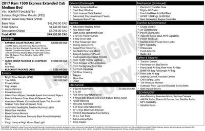 2017 RAM 1500 Express Leer Paint To Match Topper
