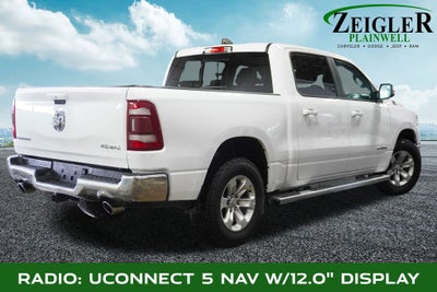 2023 RAM 1500 Laramie Dual-Pane Panoramic Sunroof -12" Touchscreen Displ