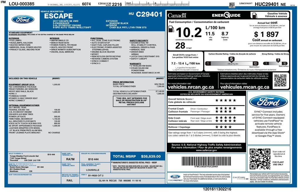 2017 Ford Escape SE