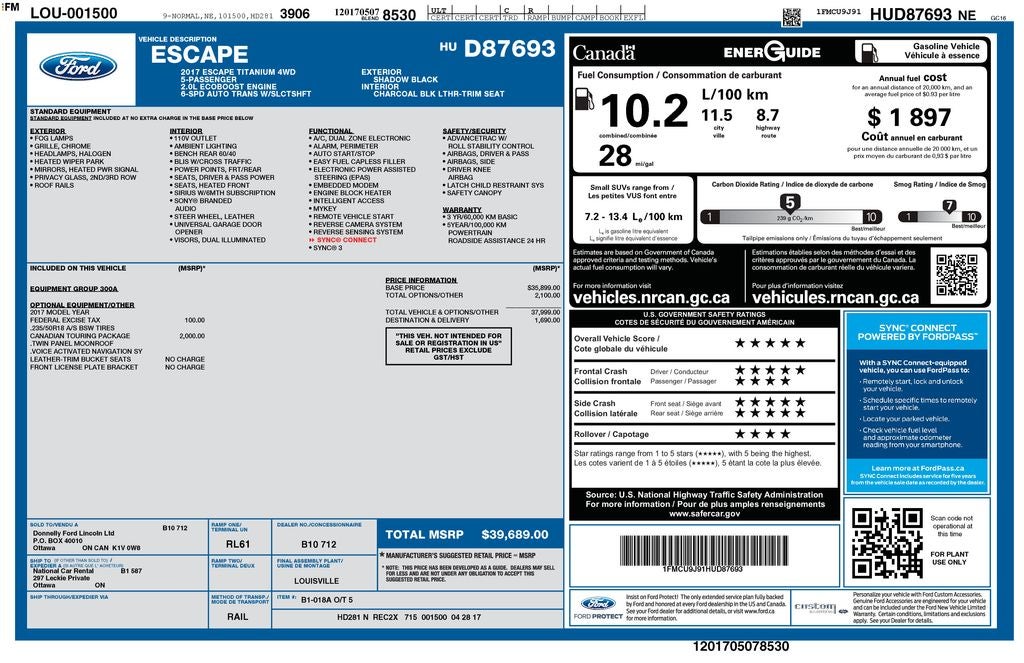 2017 Ford Escape Titanium