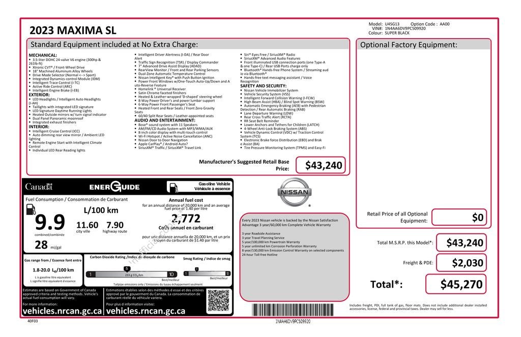 2023 Nissan Maxima Base
