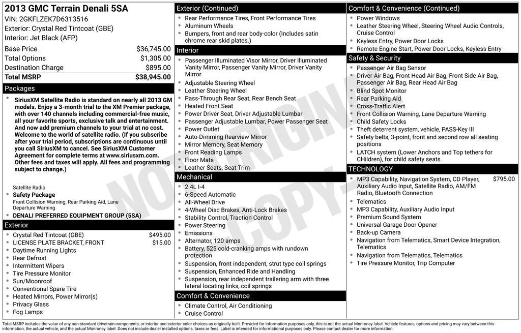 2013 GMC Terrain Denali