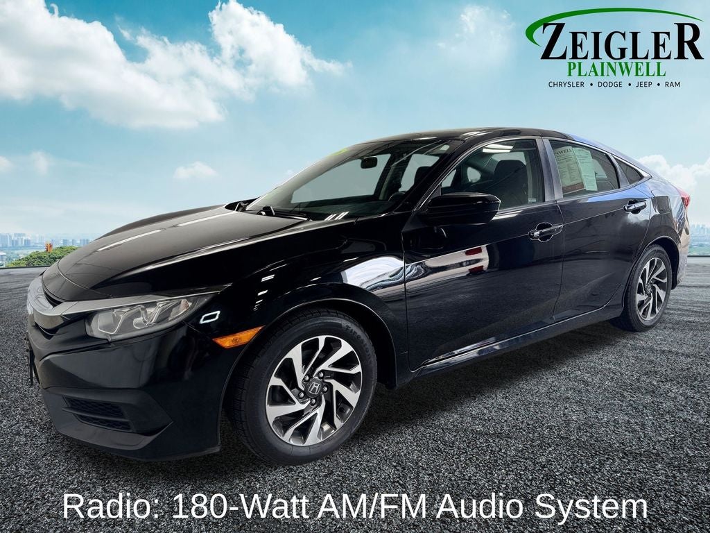 2016 Honda Civic EX Radio: 180-Watt AM/FM Audio System
