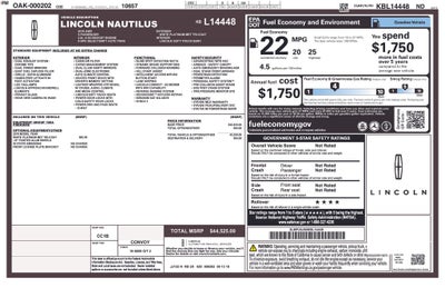 2019 Lincoln Nautilus Standard Alloy wheels
