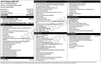 2015 Subaru Impreza WRX STi