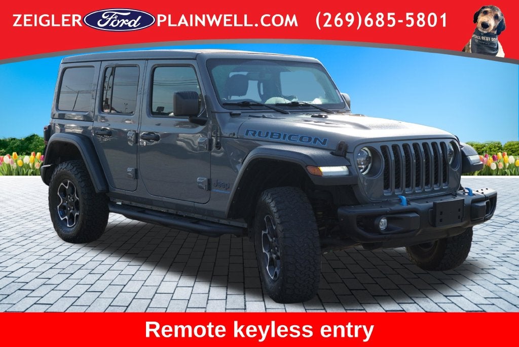 2023 Jeep Wrangler Rubicon 4xe NAV SKY 1 POWER TOP HEATED LEATHER