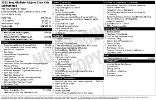 2022 Jeep Gladiator Mojave