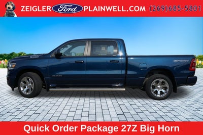 2023 RAM 1500 Big Horn/Lone Star SPORT PKG CREW CAB 4X4 HEMI 20" CHROMES
