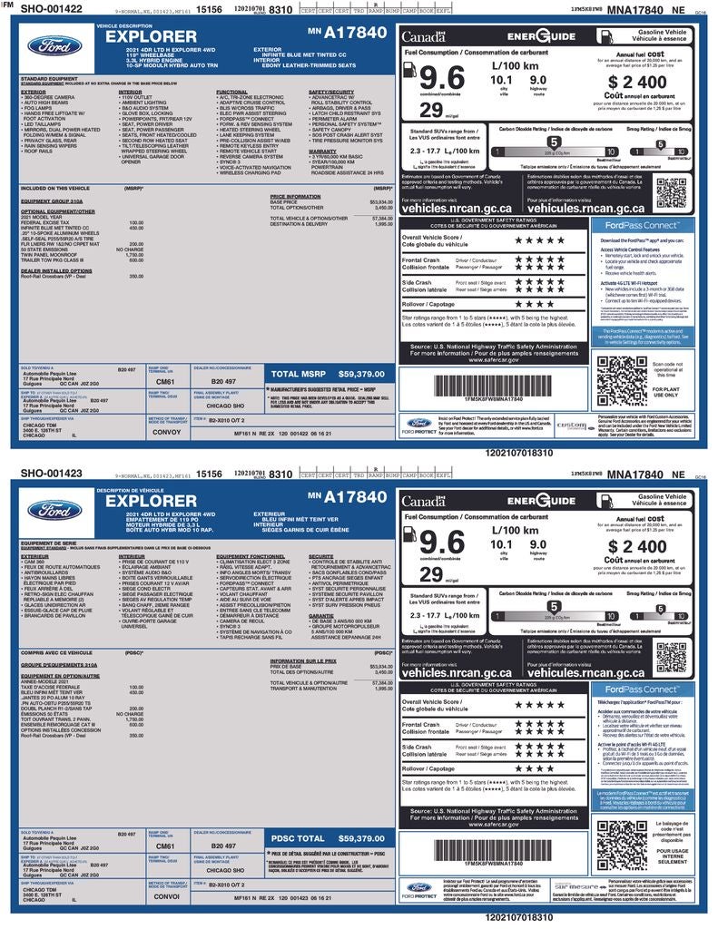 2021 Ford Explorer Limited Leather Roof 4x4
