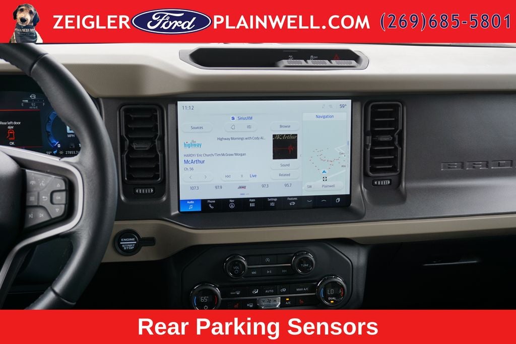 2025 Ford Bronco Big Bend 2.3 ECOBOOST 10 SPEED TRANS HARD TOP REMOTE START