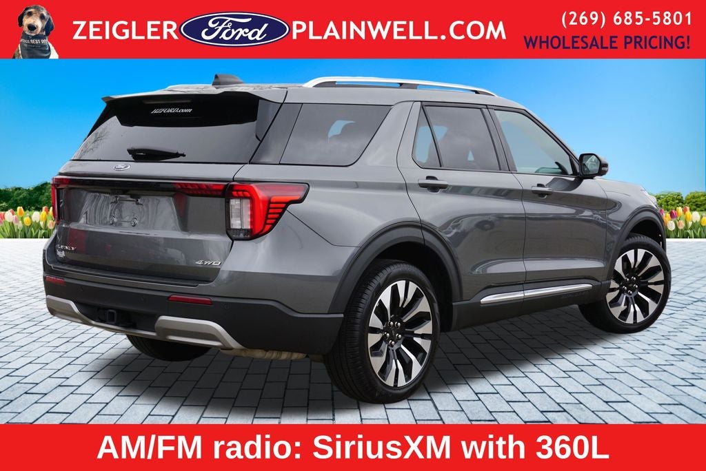 2025 Ford Explorer Platinum Lux Leather Pkg Panoramic Roof Co Pilot 360 21" Wh