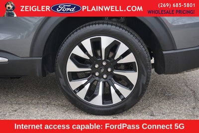 2025 Ford Explorer Platinum Lux Leather Pkg Panoramic Roof Co Pilot 360 21" Wh