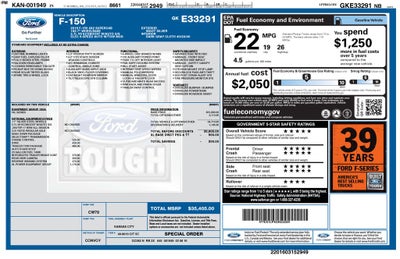 2016 Ford F-150 XL 2.7 LITER REAR CAMERA POWER PKG TOW PKG