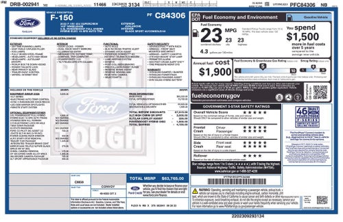 2023 Ford F-150 XLT HYBRID CREW CAB SPORT APPEARANCE NAV 20' DARK ALLO