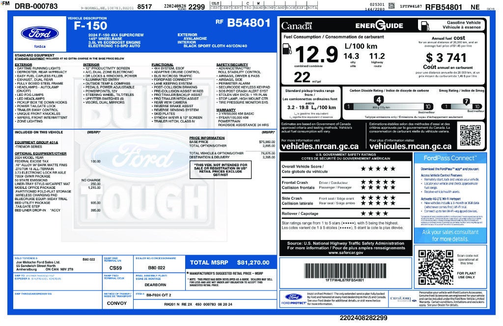 2024 Ford F-150 Tremor