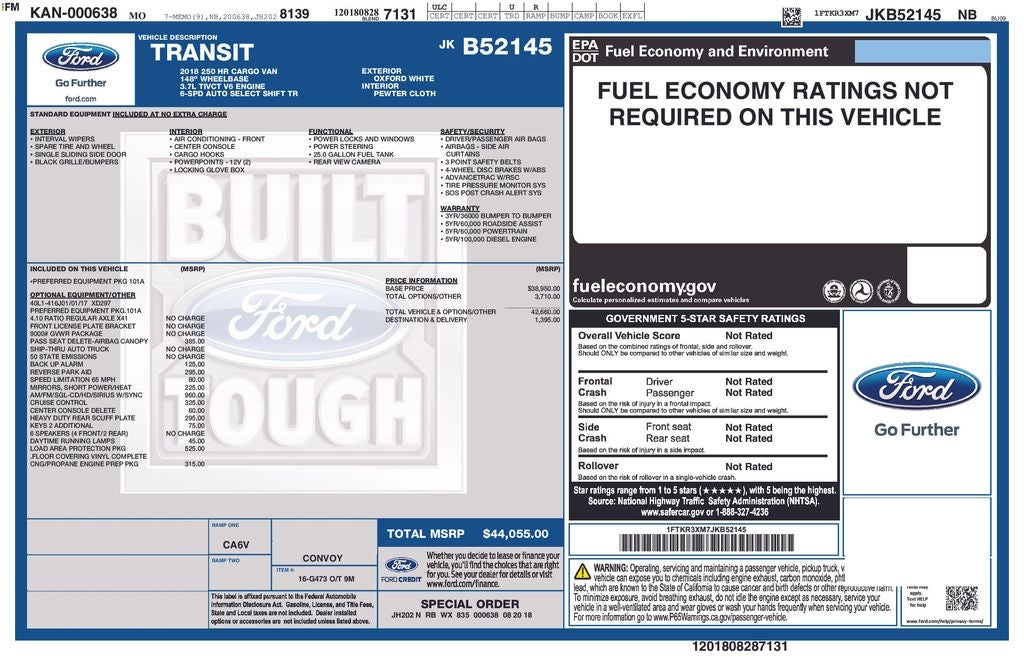 2018 Ford Transit-250 Base
