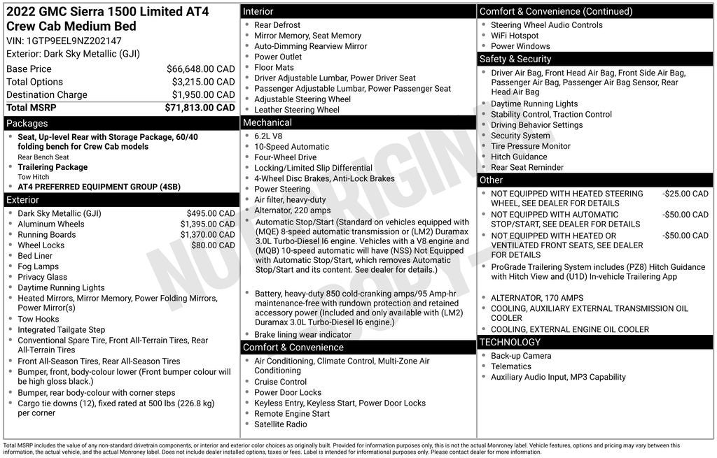 2022 GMC Sierra 1500 Limited AT4
