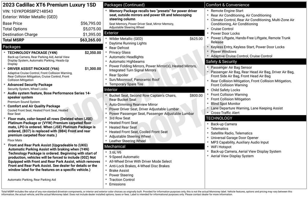 2023 Cadillac XT6 Premium Luxury