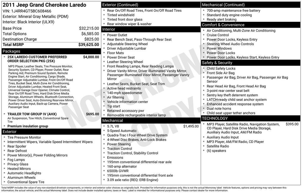2011 Jeep Grand Cherokee Laredo