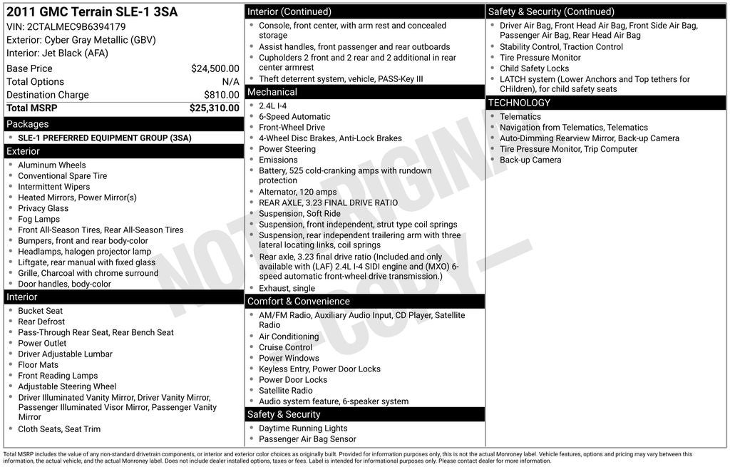 2011 GMC Terrain SLE-1