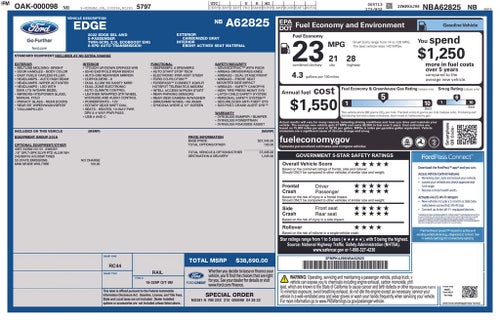 2022 Ford Edge SEL AWD Leather Rear Camera Power Seat Alloys