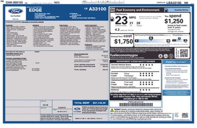 2020 Ford Edge SEL AWD Heated Leather Rear Camera Cold Weather Pkg