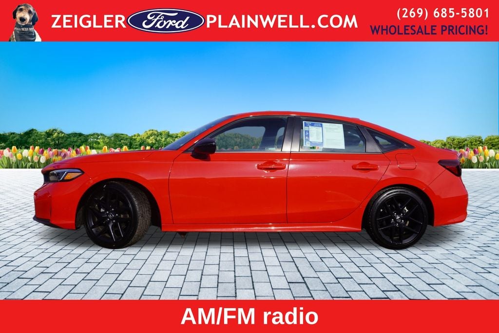 2025 Honda Civic Sport Leather Sport Pkg Black Wheels Rear Camera