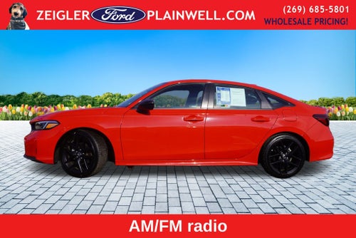 2025 Honda Civic Sport Leather Sport Pkg Black Wheels Rear Camera