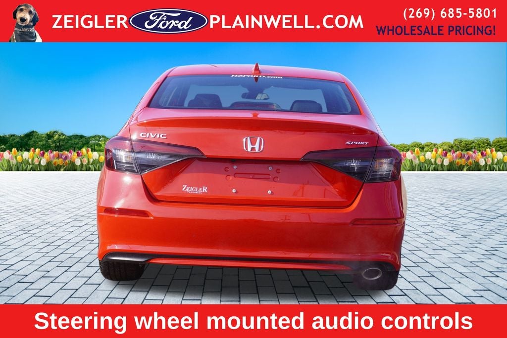 2025 Honda Civic Sport Leather Sport Pkg Black Wheels Rear Camera