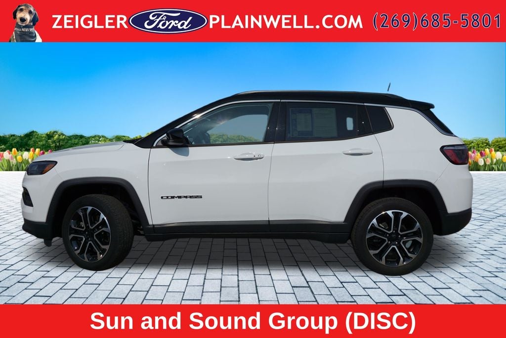 2023 Jeep Compass Limited Leather 4x4 Power Moonroof Black 2 Tone Top