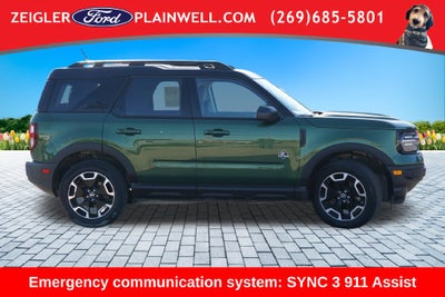 2023 Ford Bronco Sport Outer Banks Leather 4x4 Painted Blk Roof Rear Camera