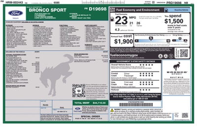 2023 Ford Bronco Sport Badlands PREFERED PKG LEATHER B&O NAV CO PILOT 360 PLUS