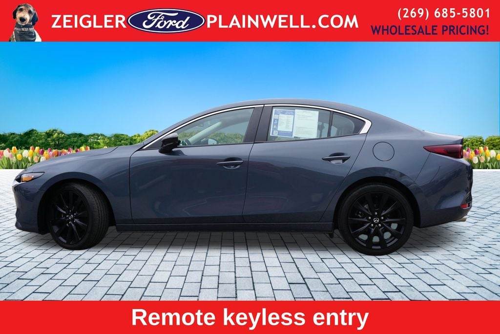 2024 Mazda Mazda3 2.5 S Carbon Edition AWD Moonroof Heated Red Leather Seats 18" Black Wh