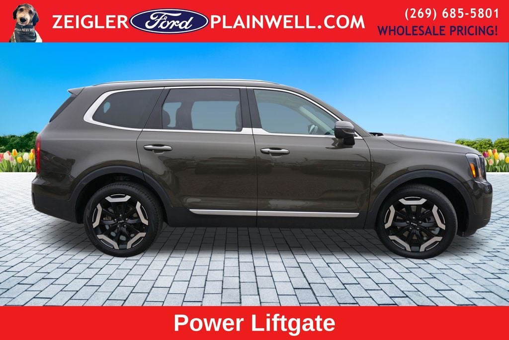 2025 Kia Telluride S V6 AWD Leather Power Moonroof Navigation Blis Blac