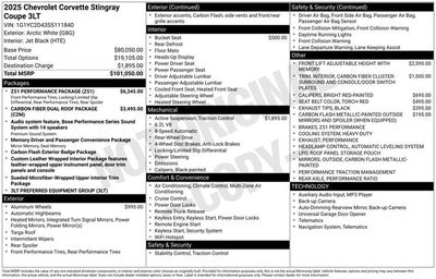 2025 Chevrolet Corvette Stingray 3LT