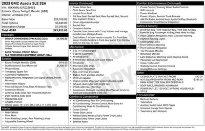 2023 GMC Acadia AWD SLE