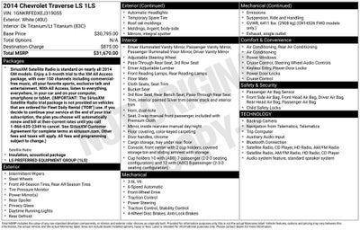 2014 Chevrolet Traverse LS