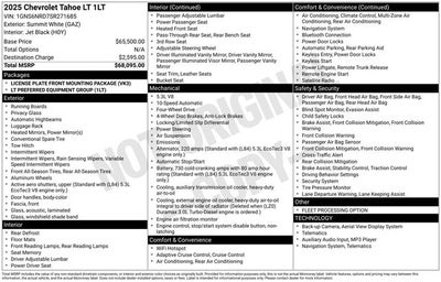 2025 Chevrolet Tahoe 4WD LT