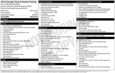 2016 Chrysler Town & Country Touring