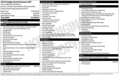 2016 Dodge Grand Caravan SXT