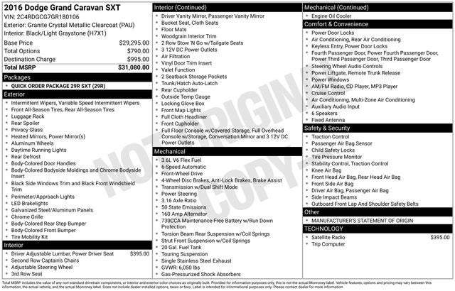 2016 Dodge Grand Caravan SXT