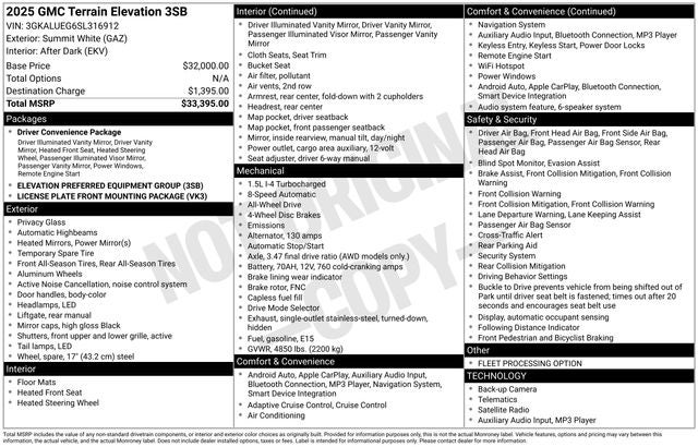 2025 GMC Terrain AWD Elevation